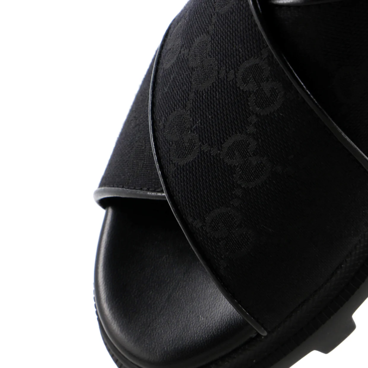 Women's Lug Sole Platform Slingback Sandals GG Canvas - Deep Luxury