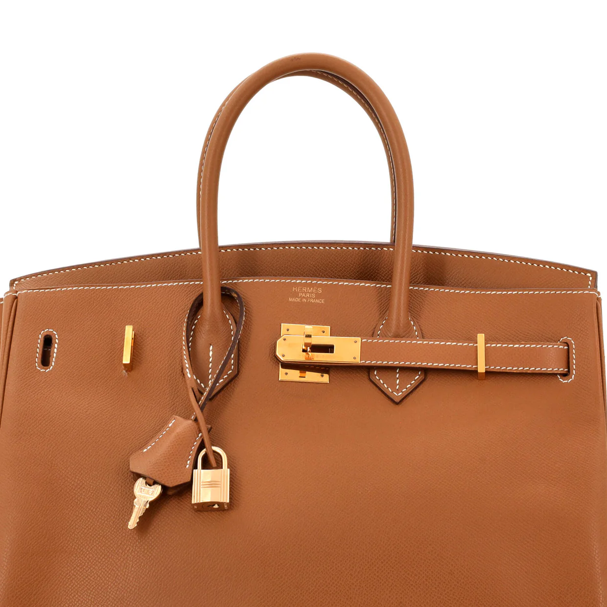 Birkin Handbag Gold Epsom with Gold Hardware 35 - Deep Luxury