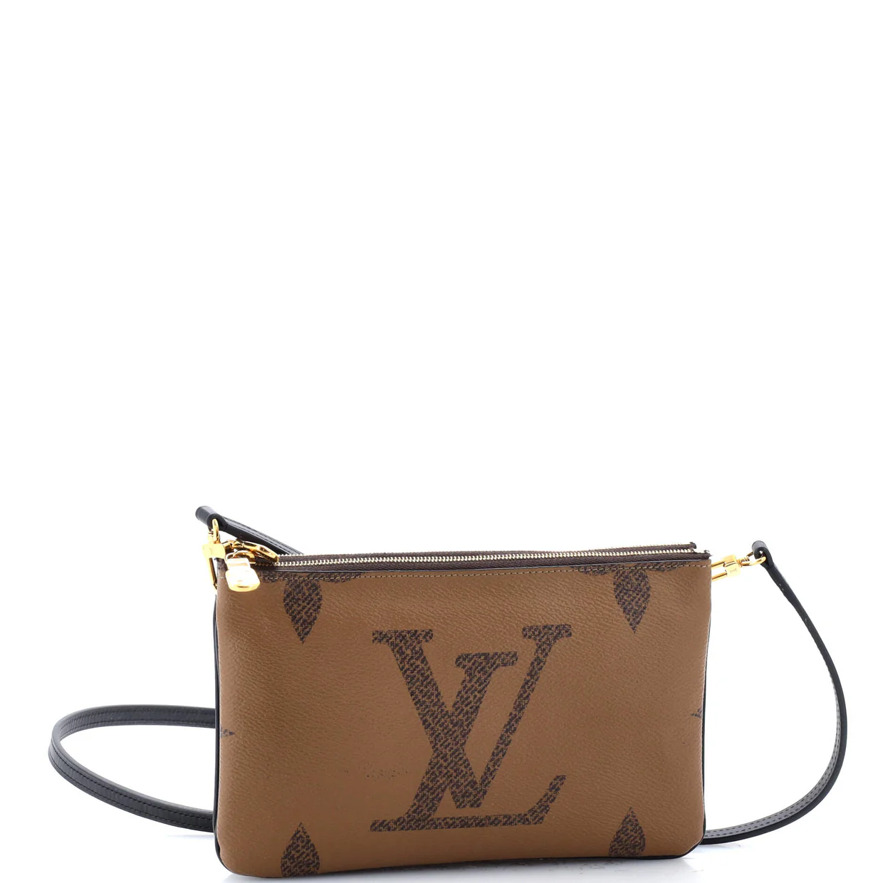 Double Zip Pochette Reverse Monogram Giant - Deep Luxury