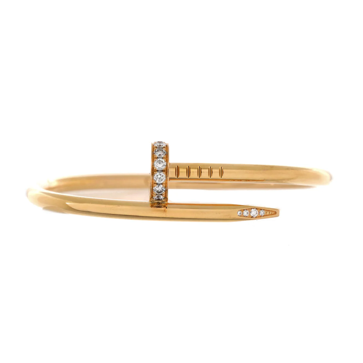 Juste un Clou Bracelet 18K Rose Gold with Diamonds Classic - Deep Luxury