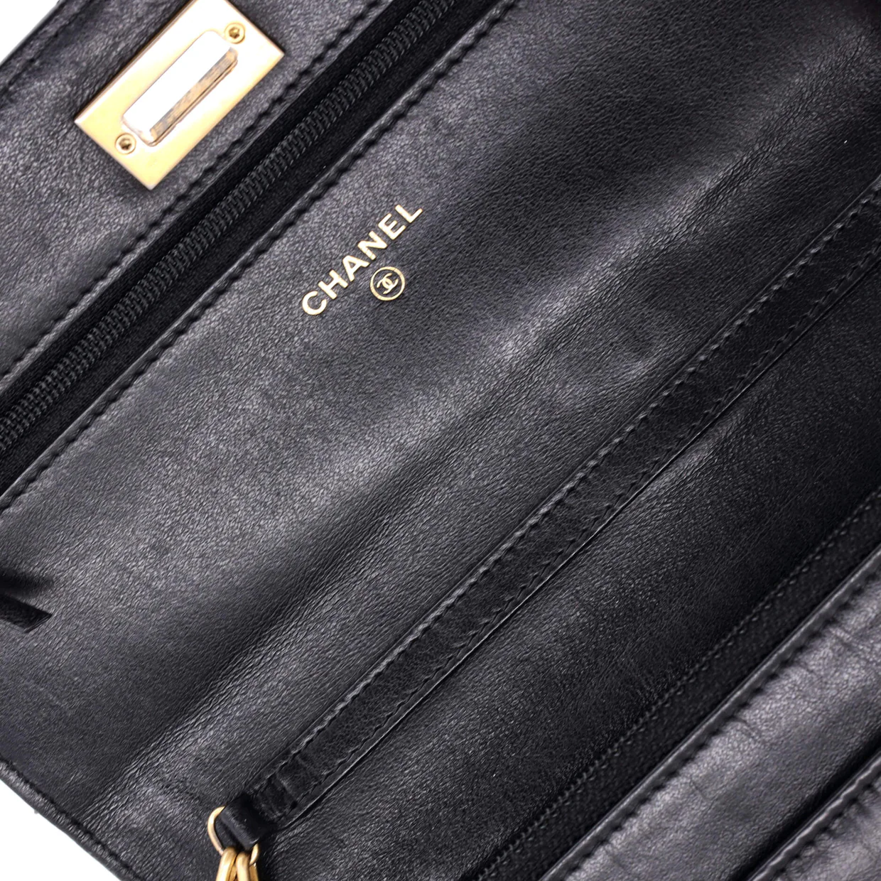 Reissue 2.55 Wallet on Chain Quilted Aged Calfskin Small - Deep Luxury