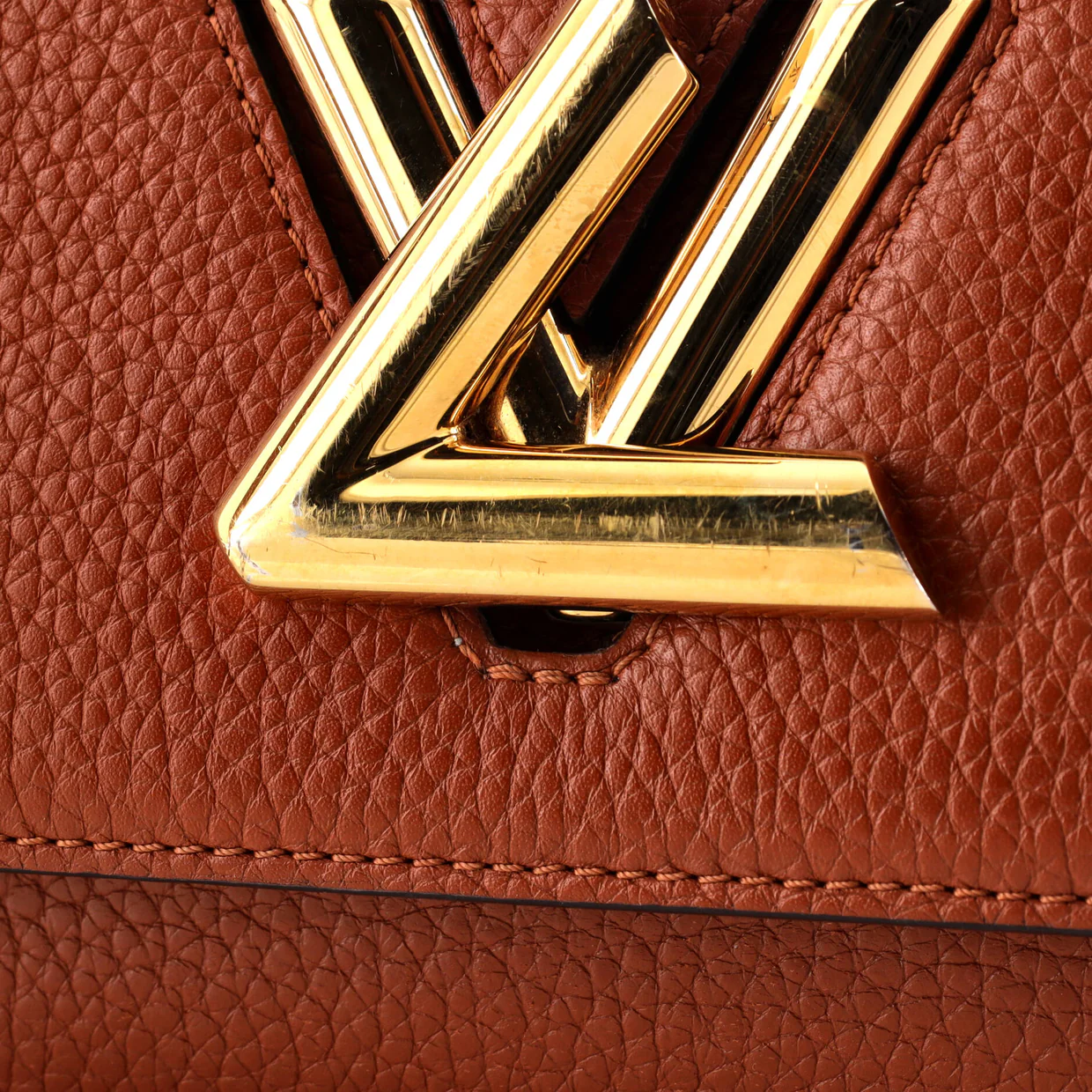 Twist One Handle Bag Taurillon Leather PM - Deep Luxury