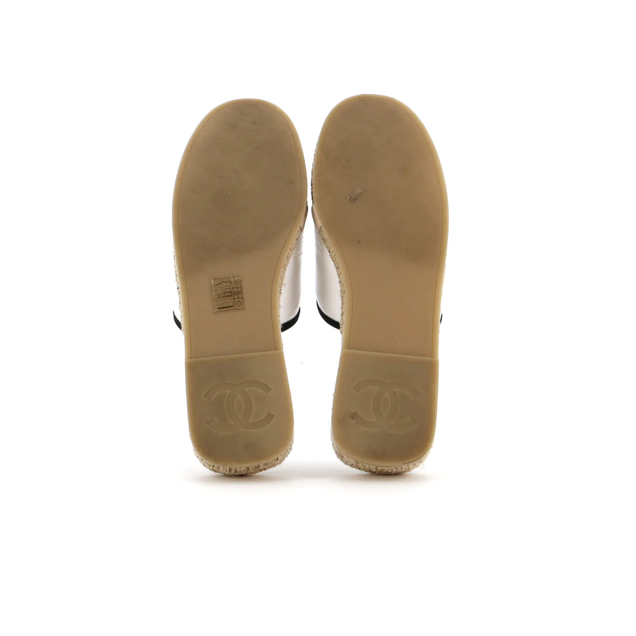 Women's CC Mule Espadrilles Leather - Deep Luxury