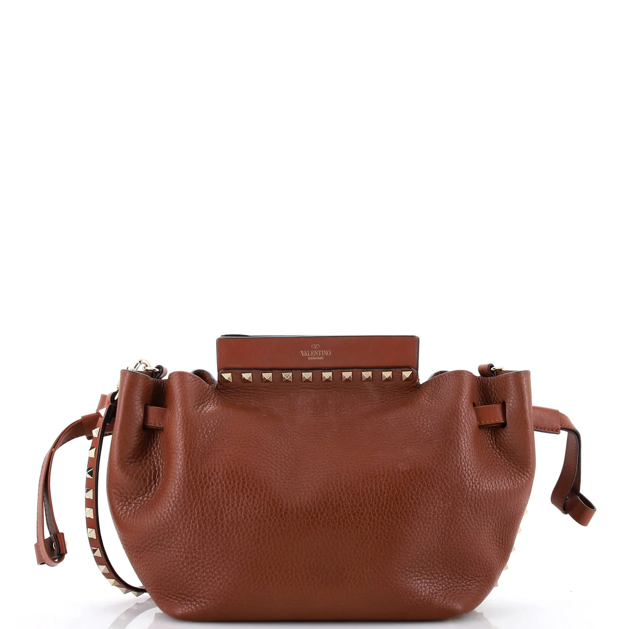 Rockstud Bucket Shoulder Bag Leather Small - Deep Luxury