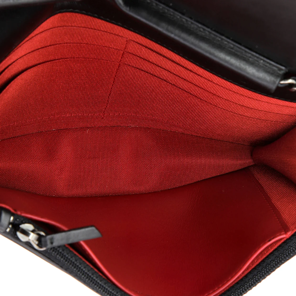 Gabrielle Wallet on Chain Quilted Aged Calfskin - Deep Luxury