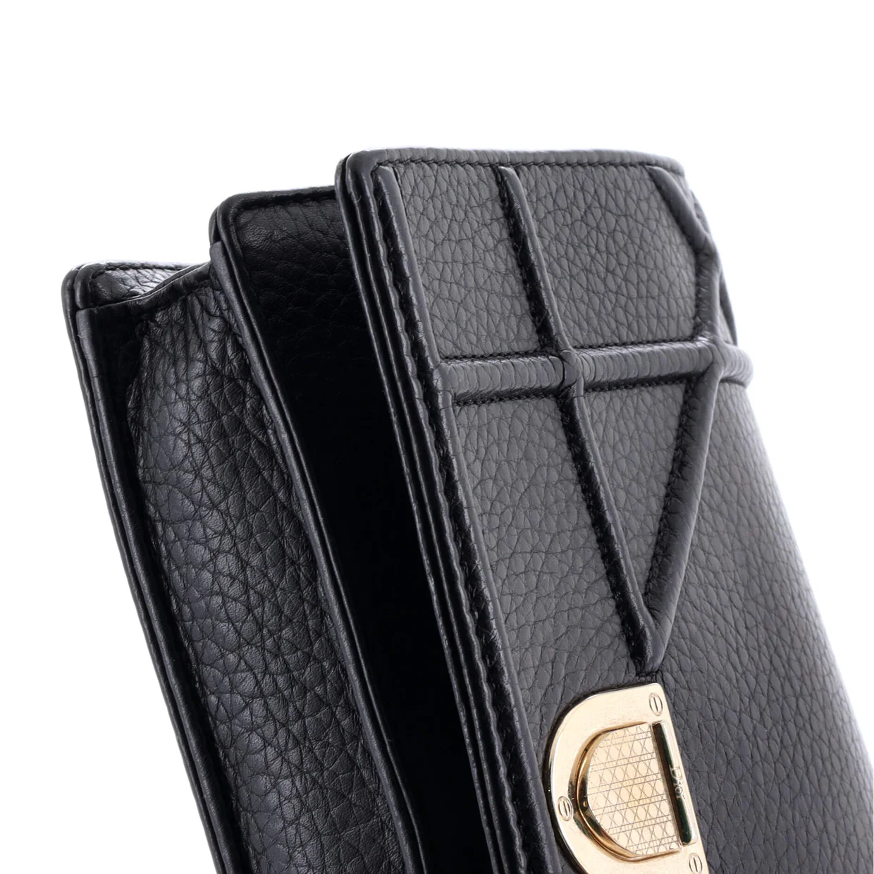Diorama Wallet on Chain Leather - Deep Luxury