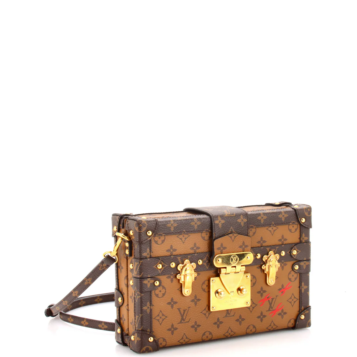 Petite Malle Handbag Reverse Monogram Canvas - Deep Luxury