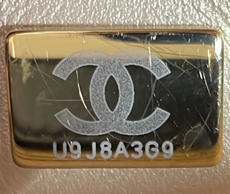 Crystal Logo Letters Chain Handle Flap Bag Quilted Lambskin Small - Deep Luxury