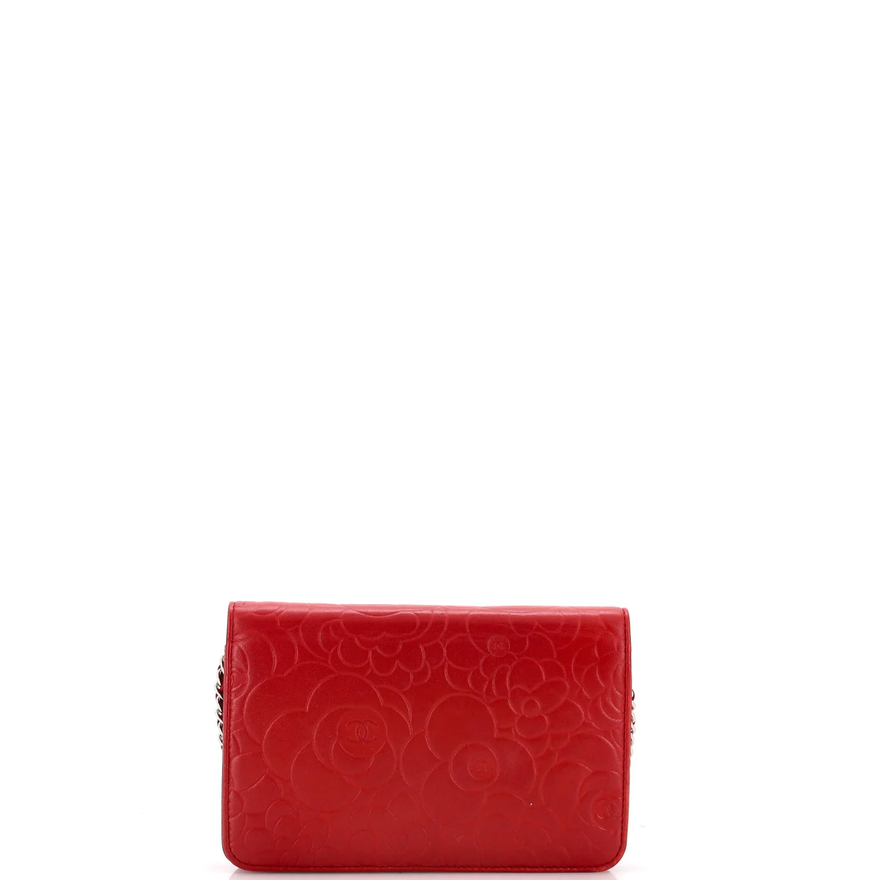 Wallet on Chain Camellia Lambskin - Deep Luxury