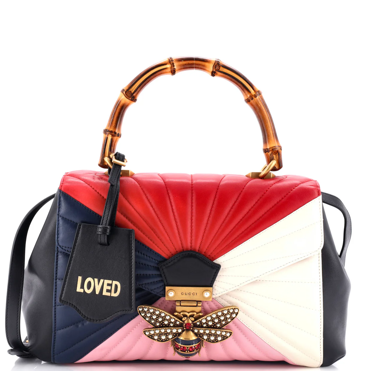 Queen Margaret Top Handle Bag Multicolor Quilted Leather Medium - Deep Luxury