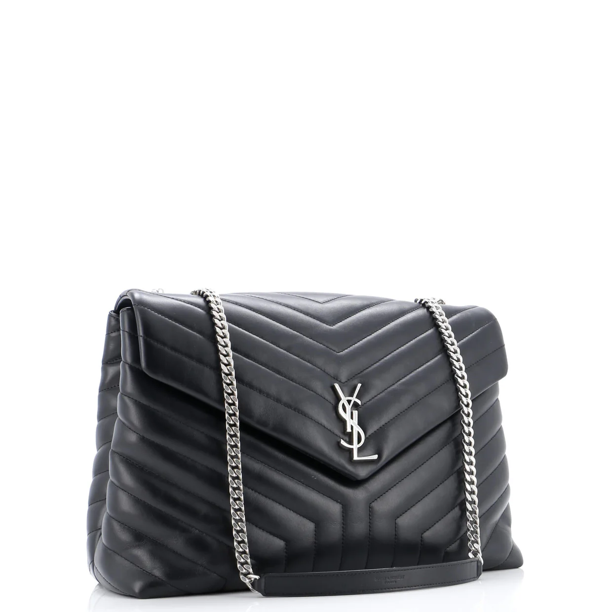 Loulou Shoulder Bag Matelasse Chevron Leather Large - Deep Luxury