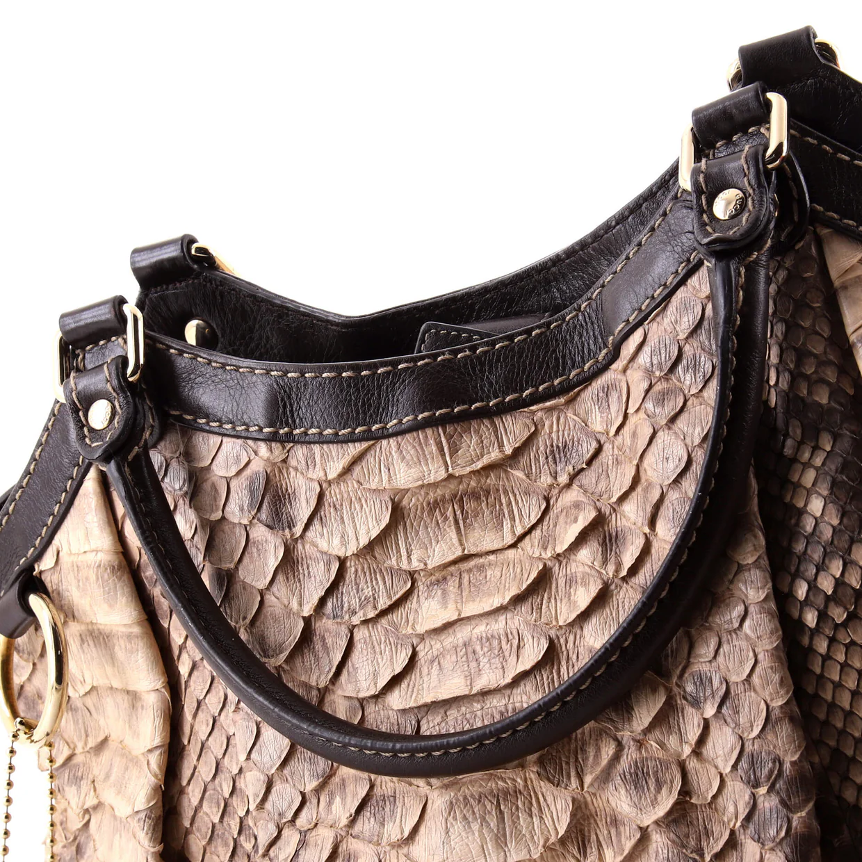Sukey Tote Python Large - Deep Luxury