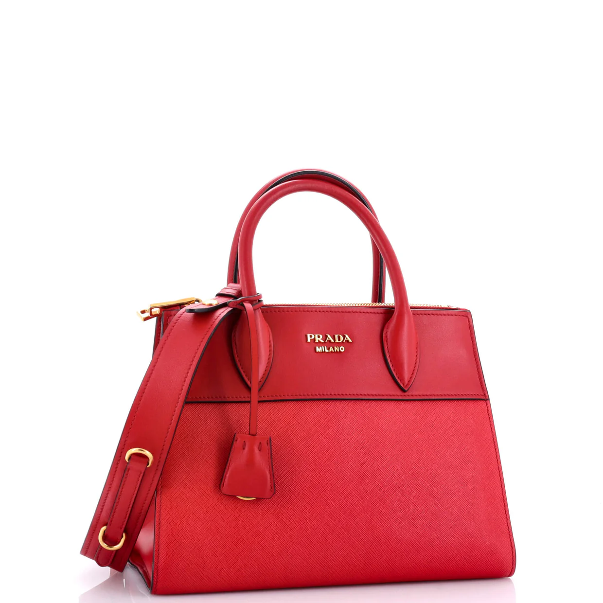 Paradigme Tote Saffiano with City Calf Small - Deep Luxury