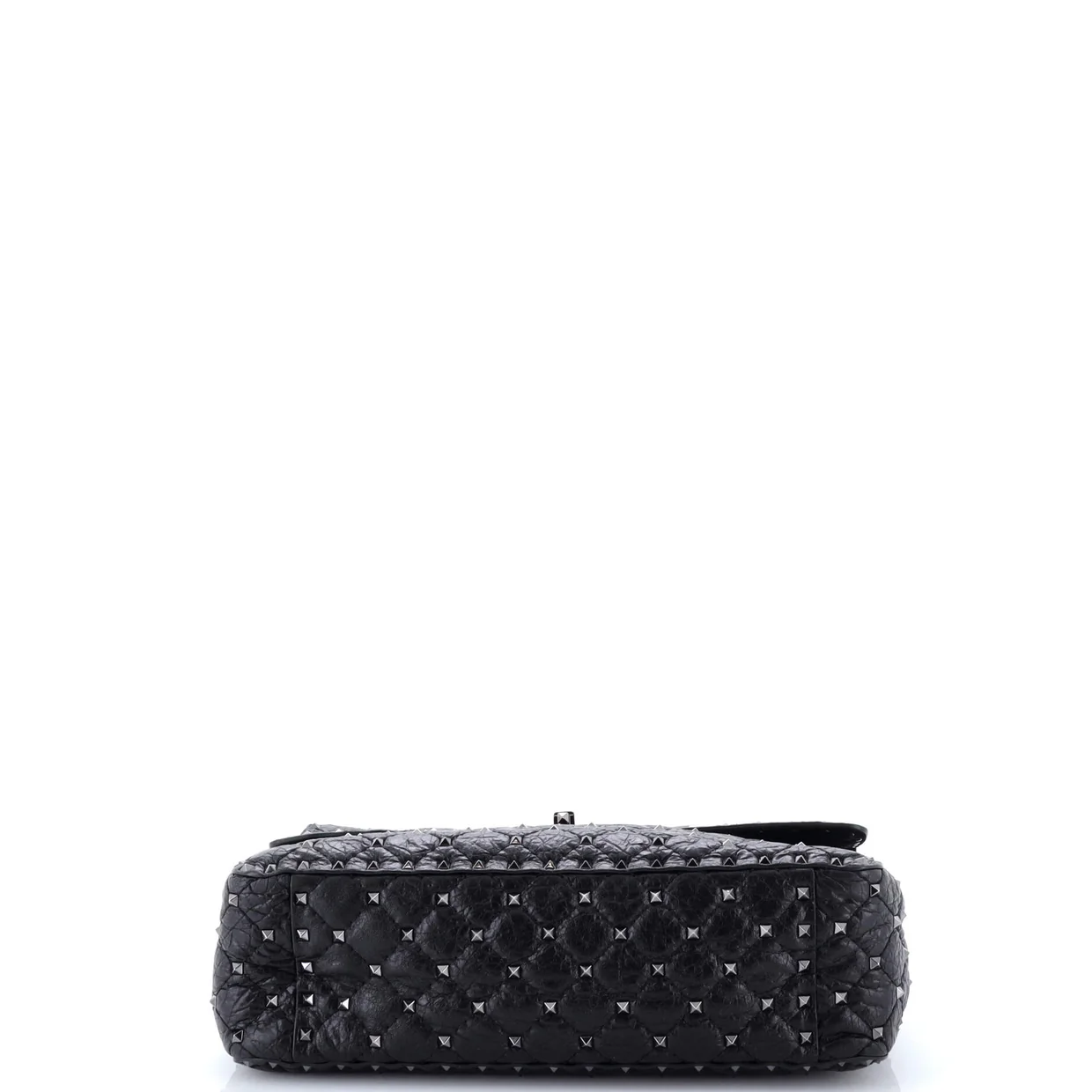 Rockstud Spike Flap Bag Quilted Leather Large - Deep Luxury
