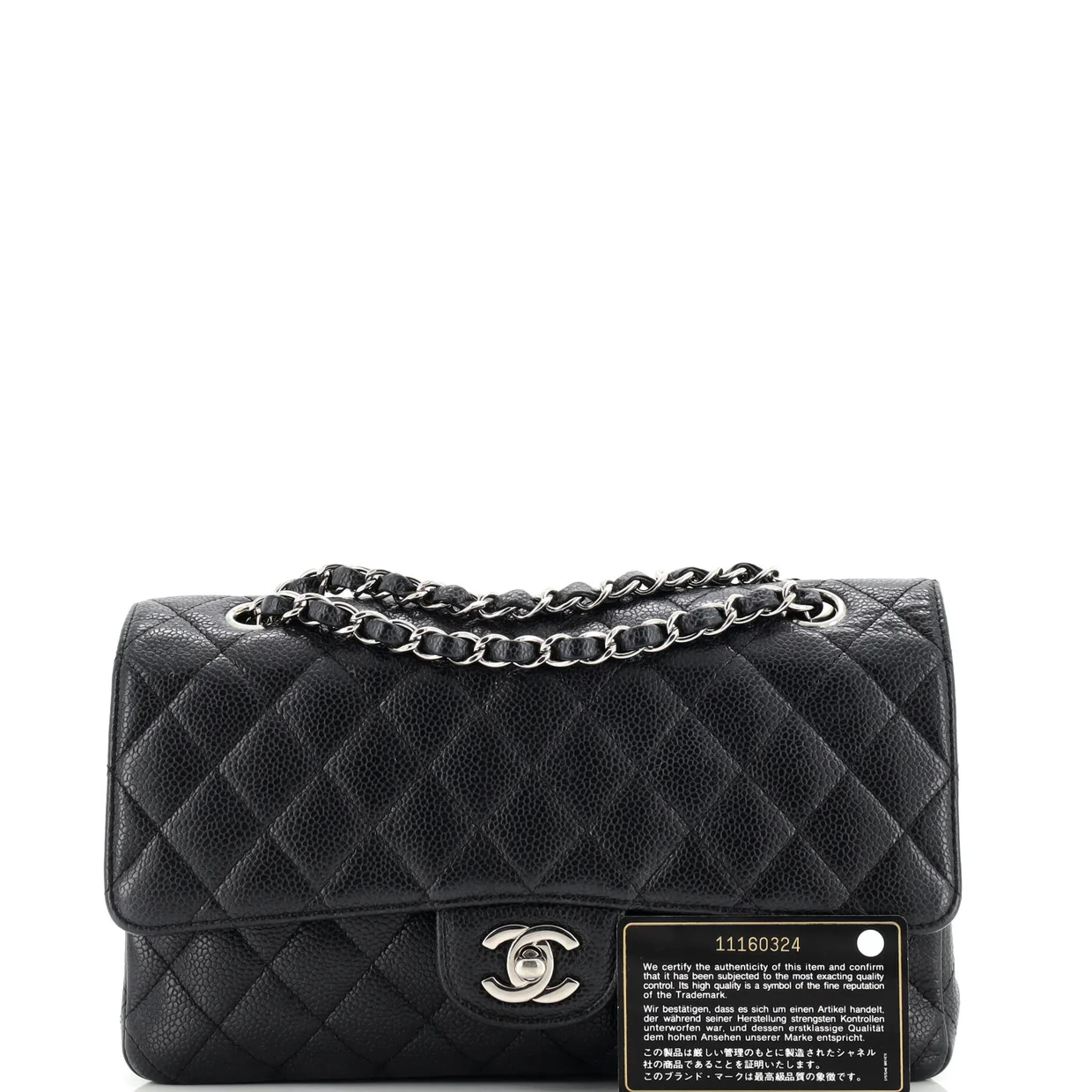 Classic Double Flap Bag Quilted Caviar Medium - Deep Luxury