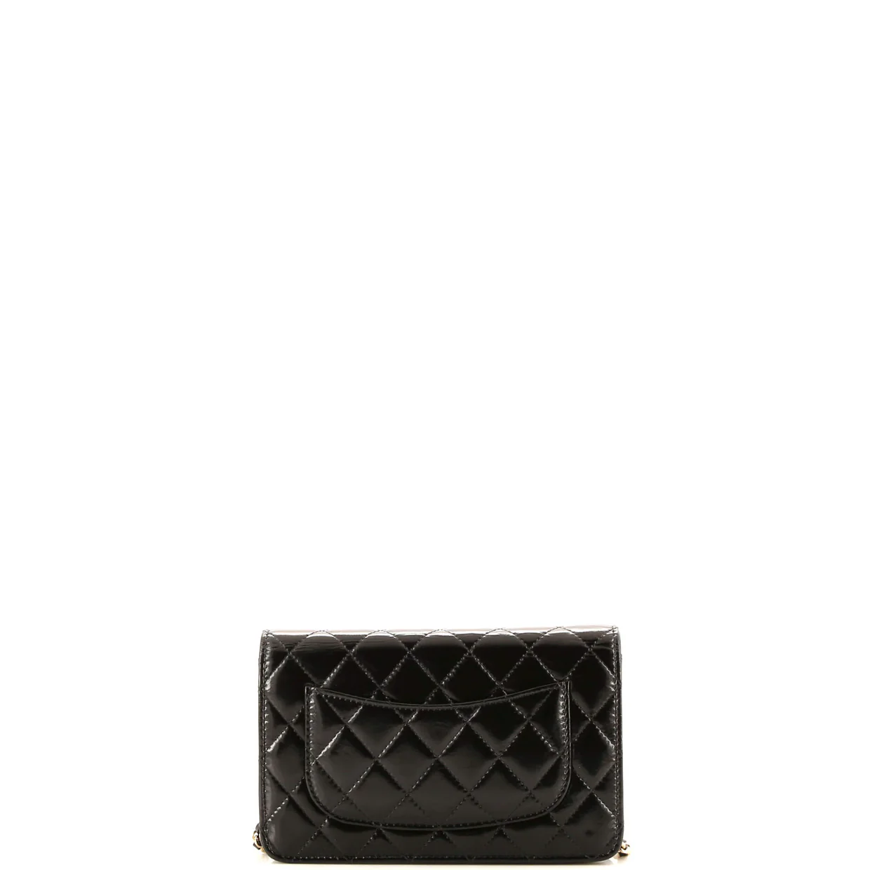Pearl Charm Wallet on Chain Quilted Glazed Calfskin - Deep Luxury