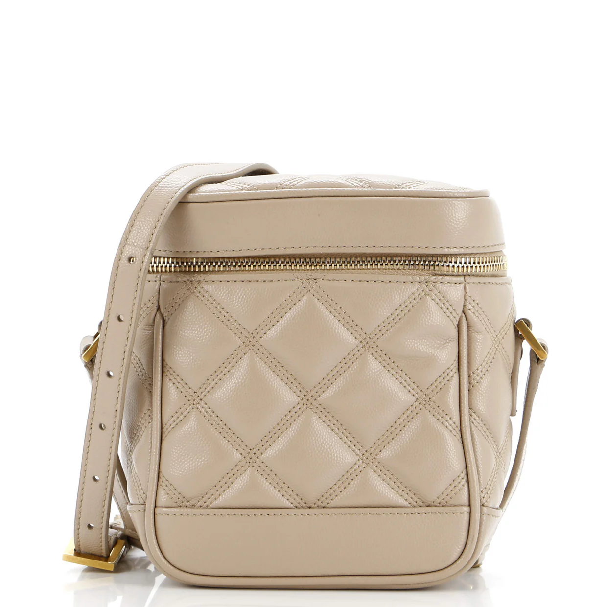 80's Vanity Bag Quilted Leather - Deep Luxury