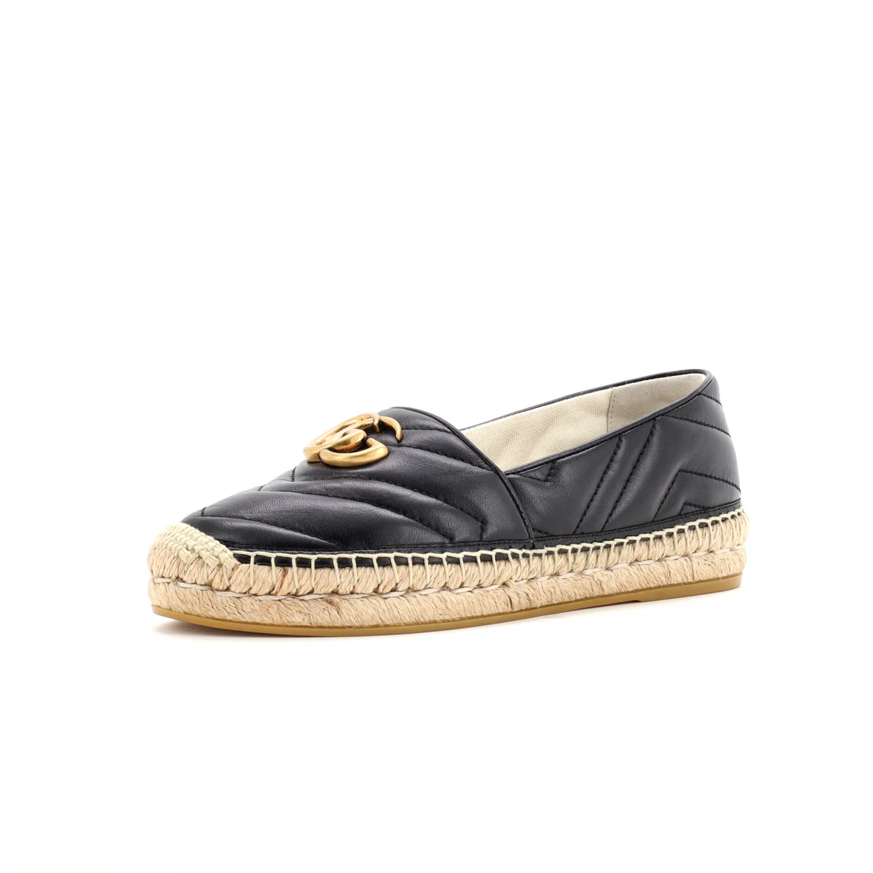 Women's GG Marmont Espadrilles Matelasse Leather - Deep Luxury