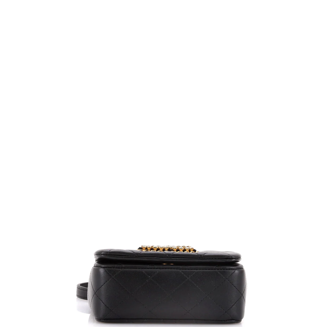 Crystal CC Full Flap Bag Quilted Lambskin Mini - Deep Luxury