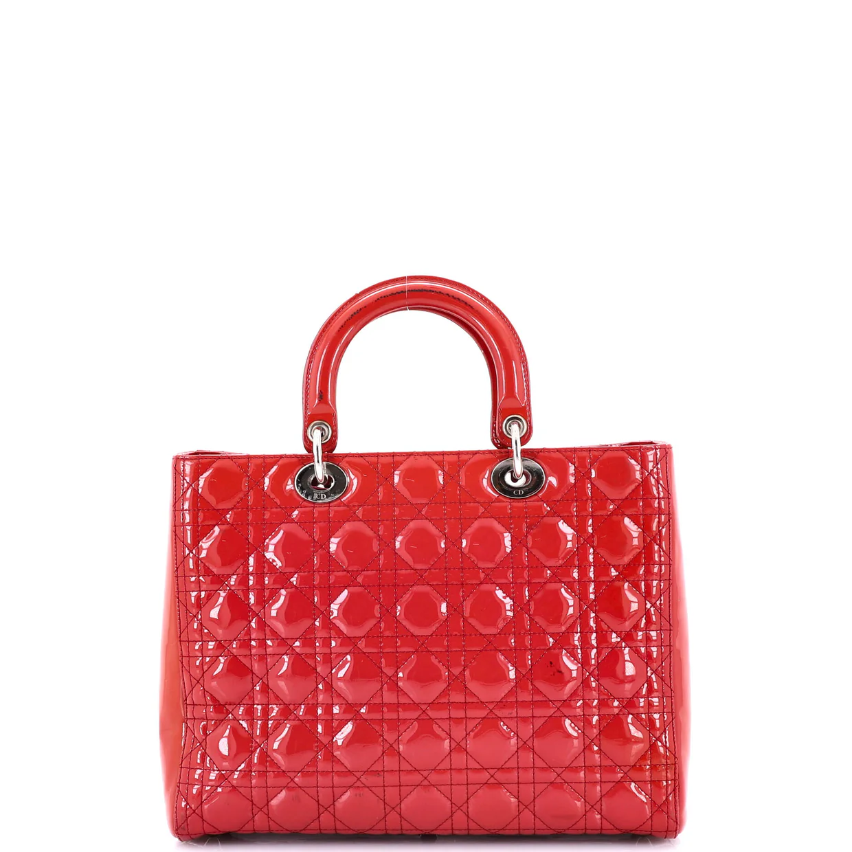 Lady Dior Bag Cannage Quilt Patent Large - Deep Luxury