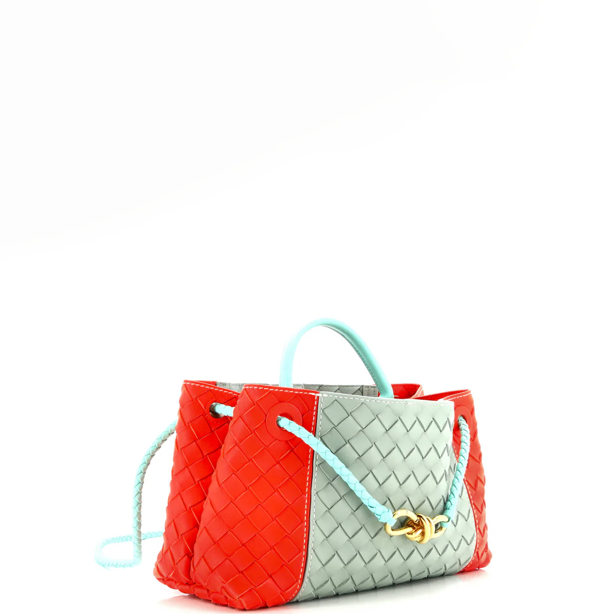 Andiamo Top Handle Bag Intrecciato Nappa Medium - Deep Luxury