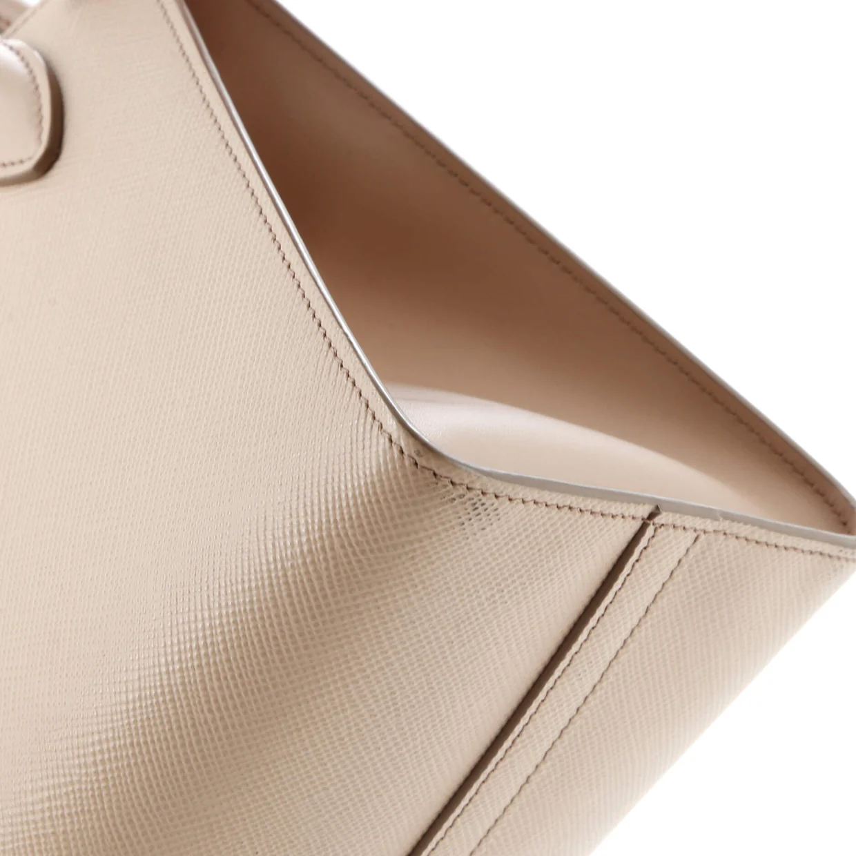 Monochrome Tote Saffiano with City Calf Small - Deep Luxury