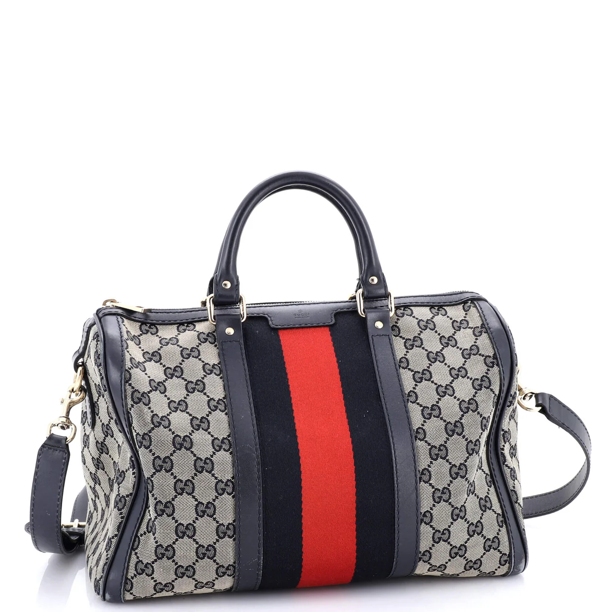 Vintage Web Boston Bag GG Canvas Medium - Deep Luxury