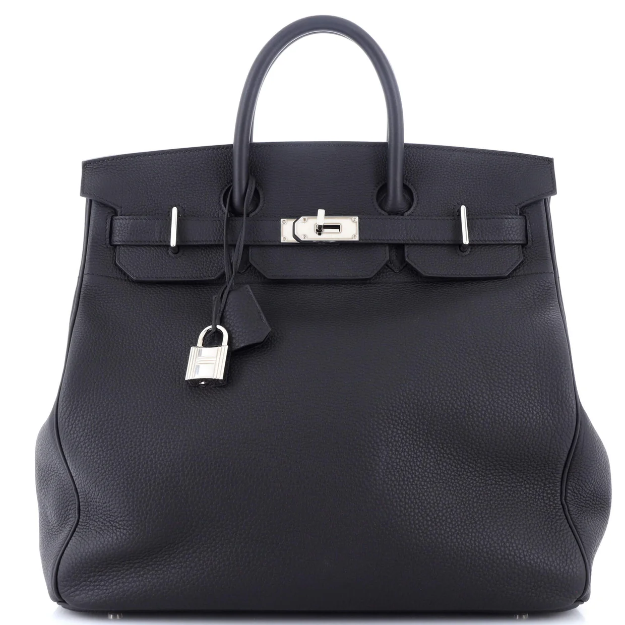 HAC Birkin Bag Noir Togo with Palladium Hardware 40 - Deep Luxury