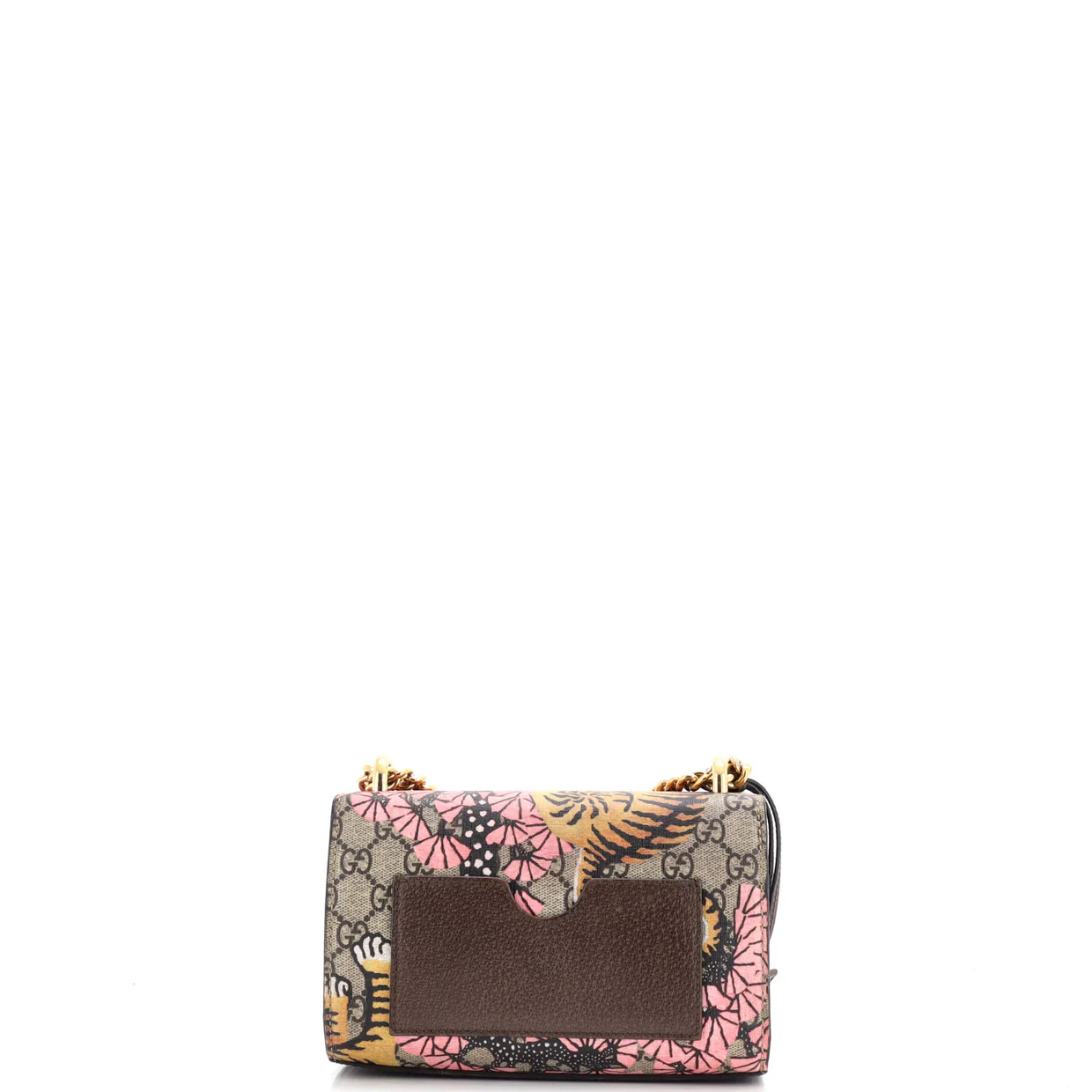 Padlock Shoulder Bag Bengal Print GG Coated Canvas Small - Deep Luxury