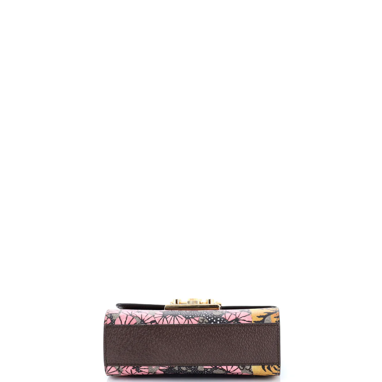 Padlock Shoulder Bag Bengal Print GG Coated Canvas Small - Deep Luxury