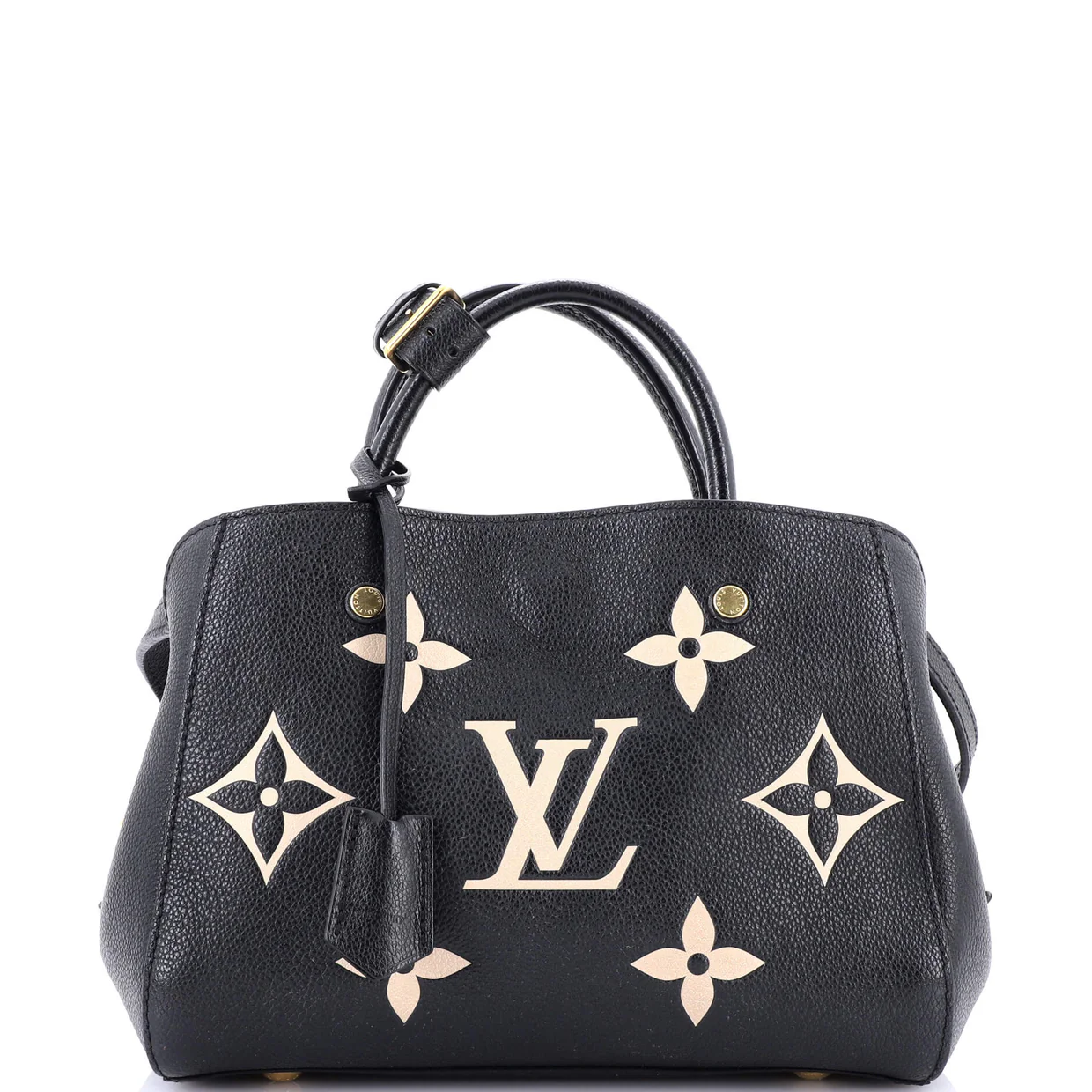 Montaigne Handbag Bicolor Monogram Empreinte Giant BB - Deep Luxury