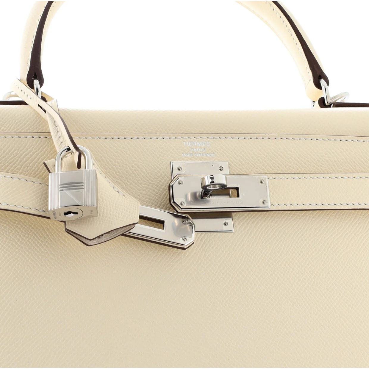 Kelly Handbag Light Epsom with Palladium Hardware 28 - Deep Luxury
