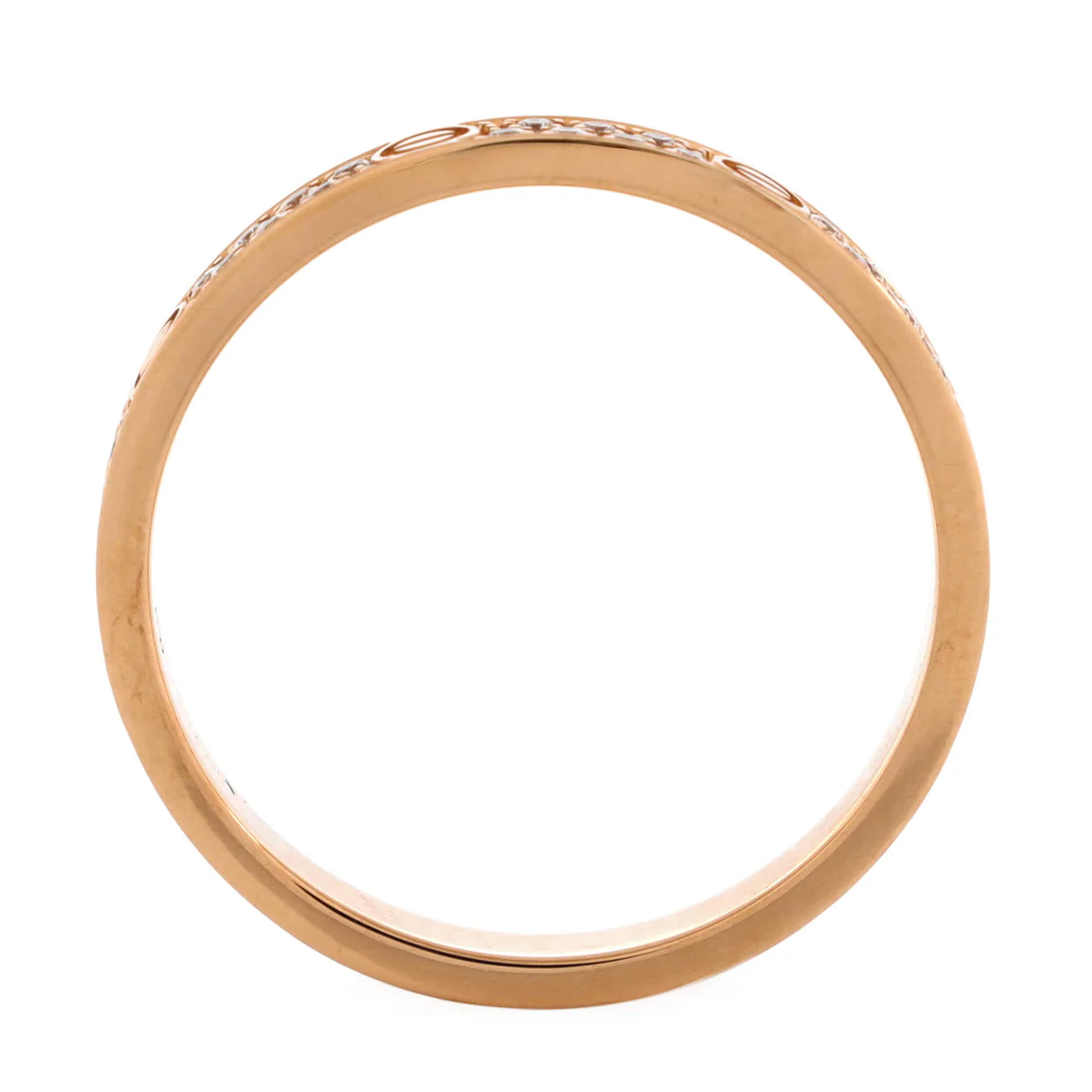 Love Wedding Band Pave Diamonds Ring 18K Rose Gold and Diamonds Small - Deep Luxury