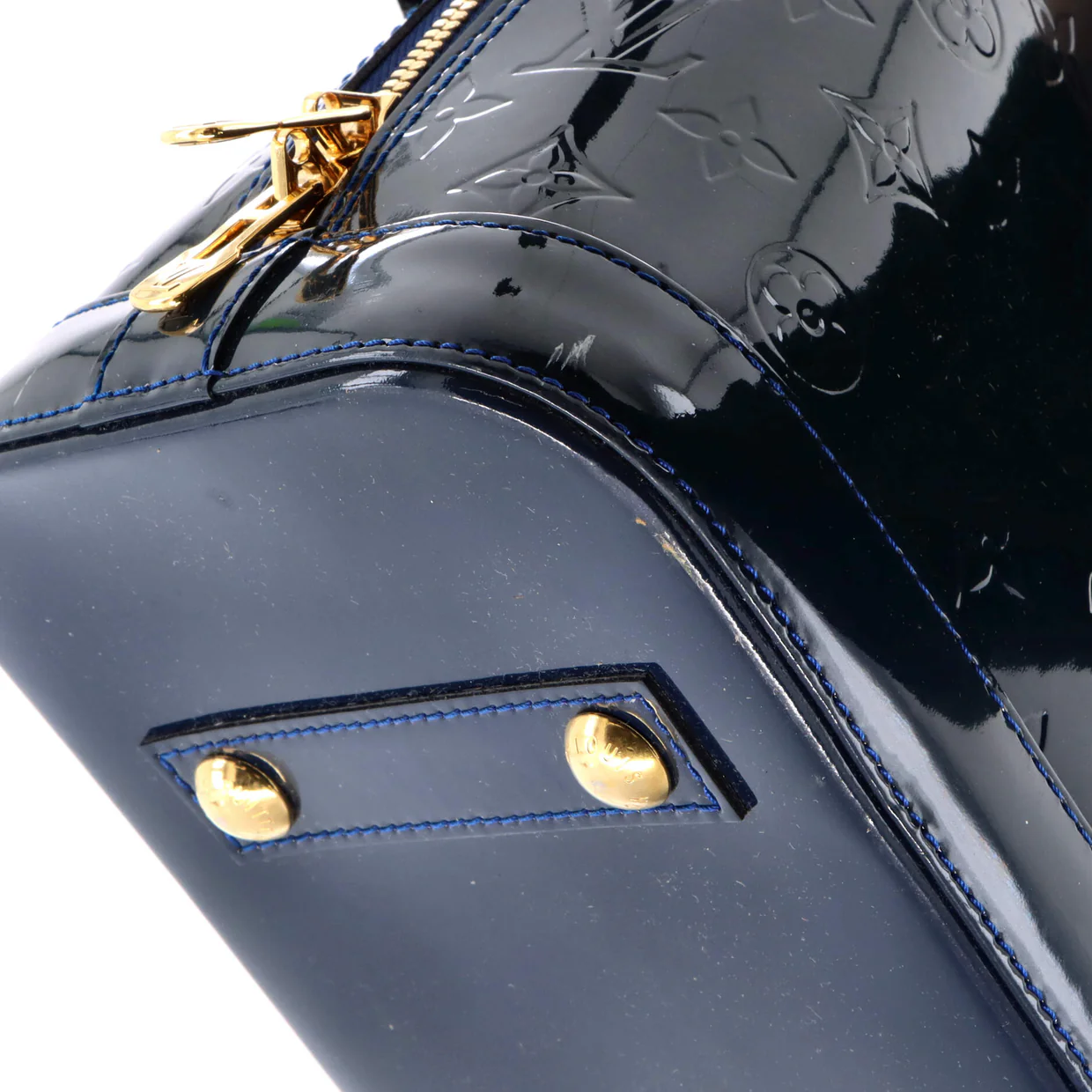 Alma Handbag Monogram Vernis PM - Deep Luxury