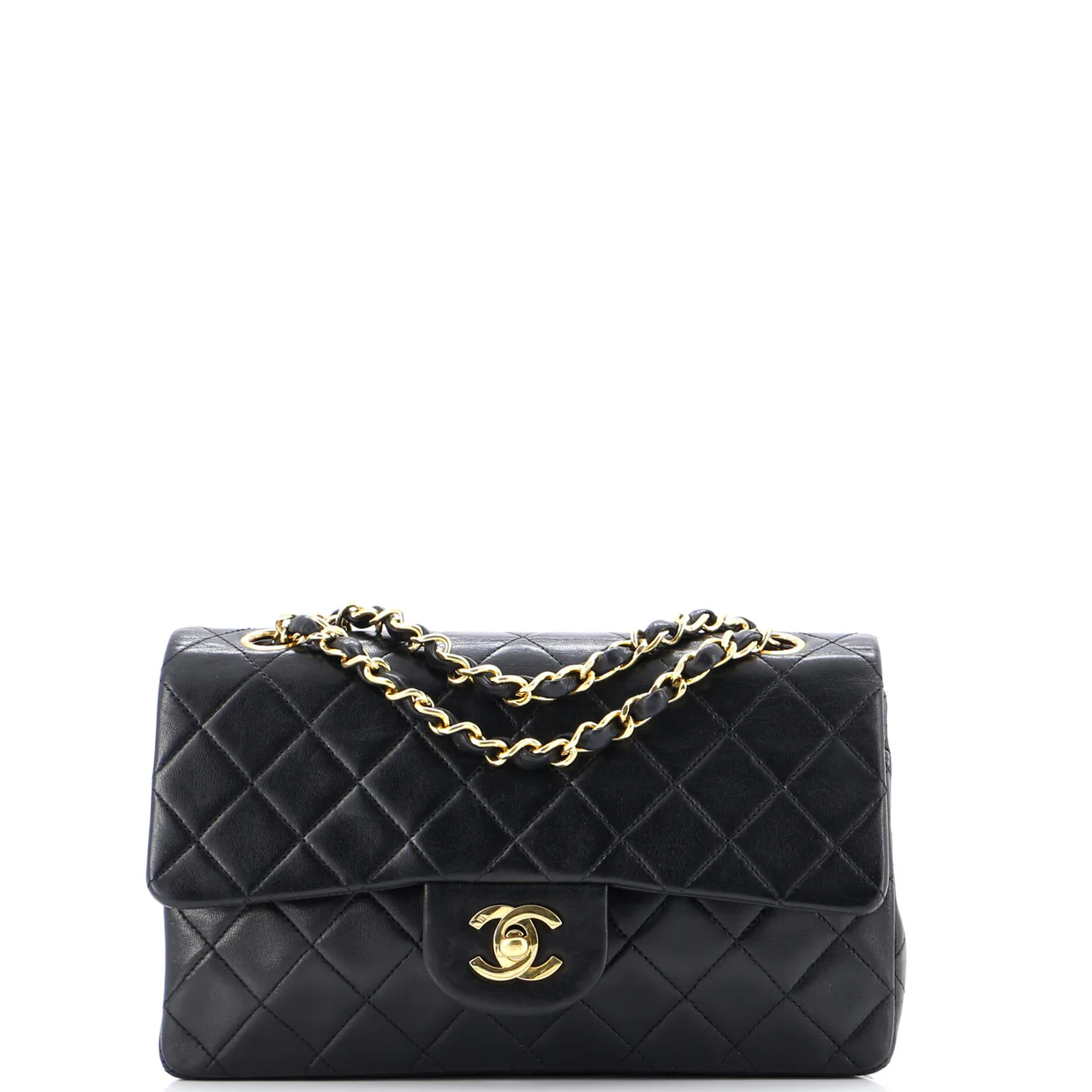 Vintage Classic Double Flap Bag Quilted Lambskin Small - Deep Luxury