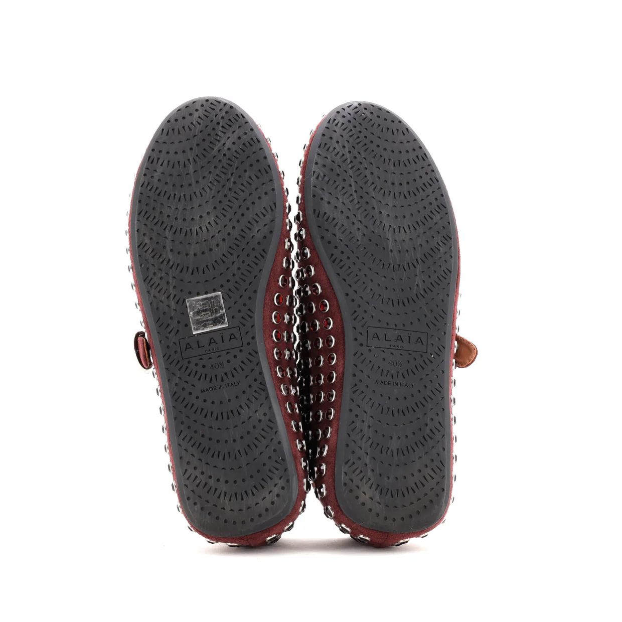Women's Buckle Ballerina Flats Leather with Crystals - Deep Luxury