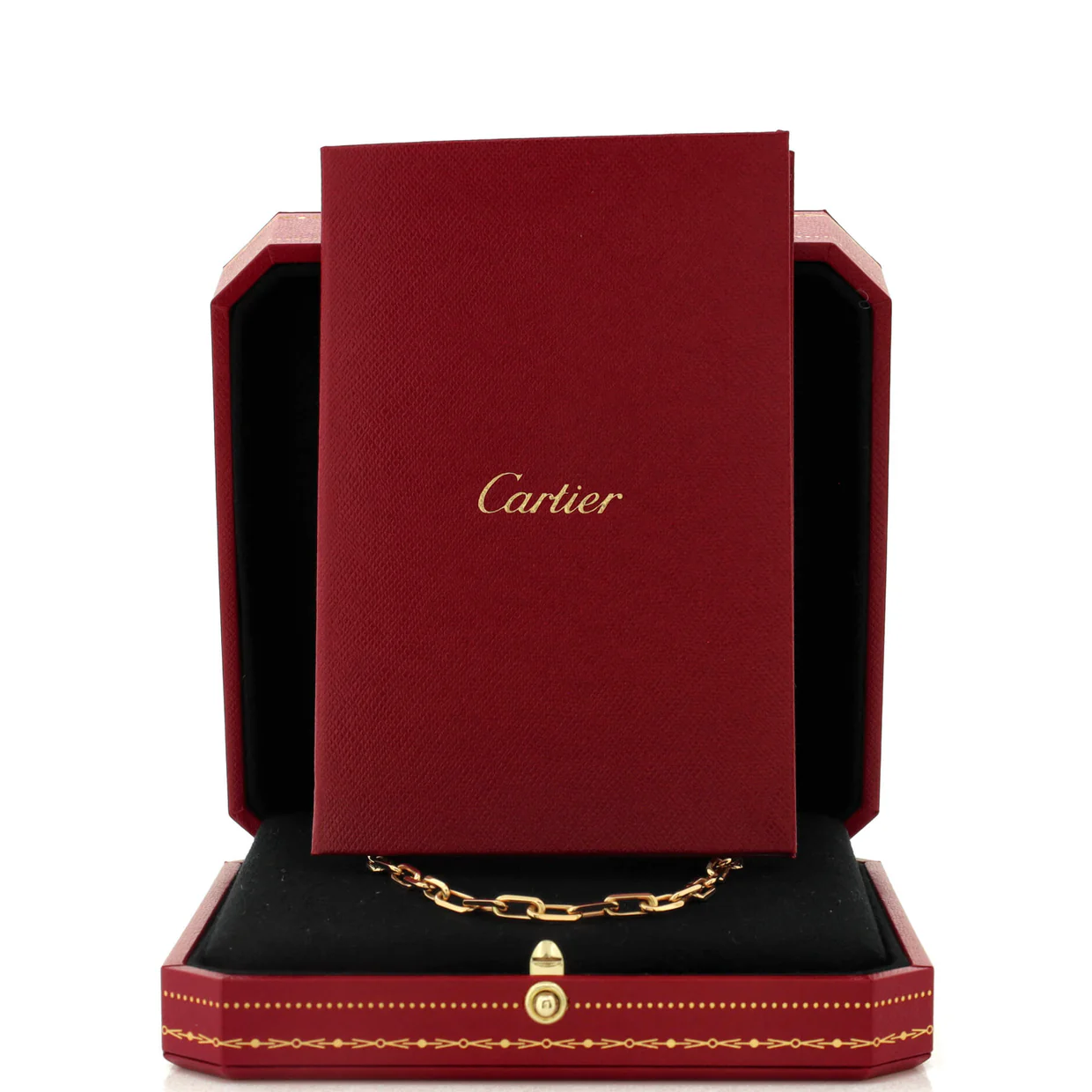 Santos de Cartier Chain Necklace 18K Yellow Gold Medium - Deep Luxury