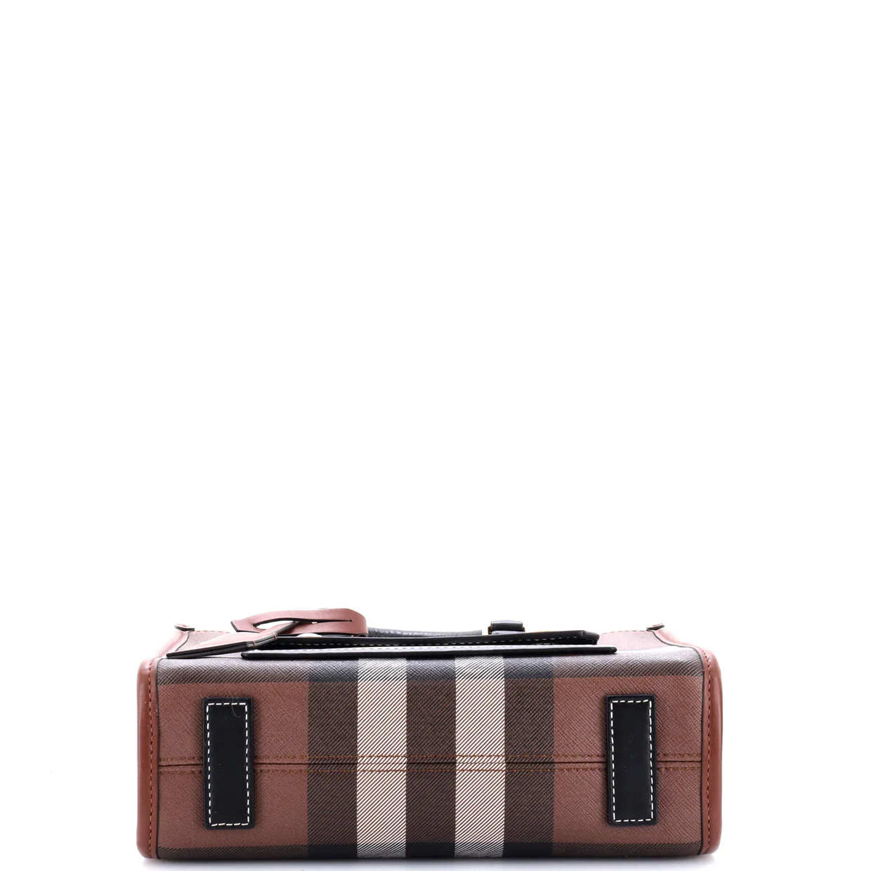 Freya Shopping Tote Check Canvas with Leather Mini - Deep Luxury