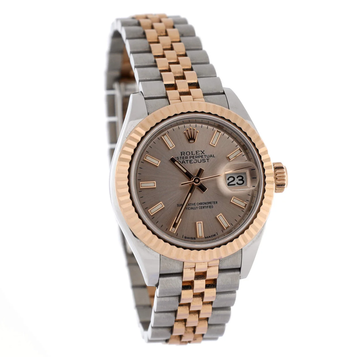 Oyster Perpetual Datejust Automatic Watch Stainless Steel and Rose Gold 28 - Deep Luxury