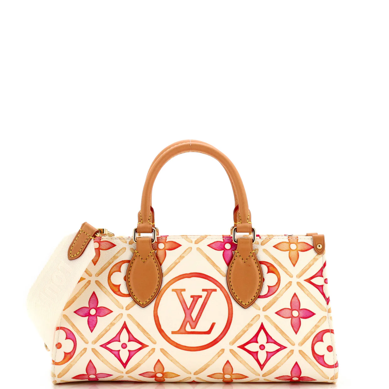 OnTheGo Tote By The Pool Monogram Tile Canvas East West - Deep Luxury