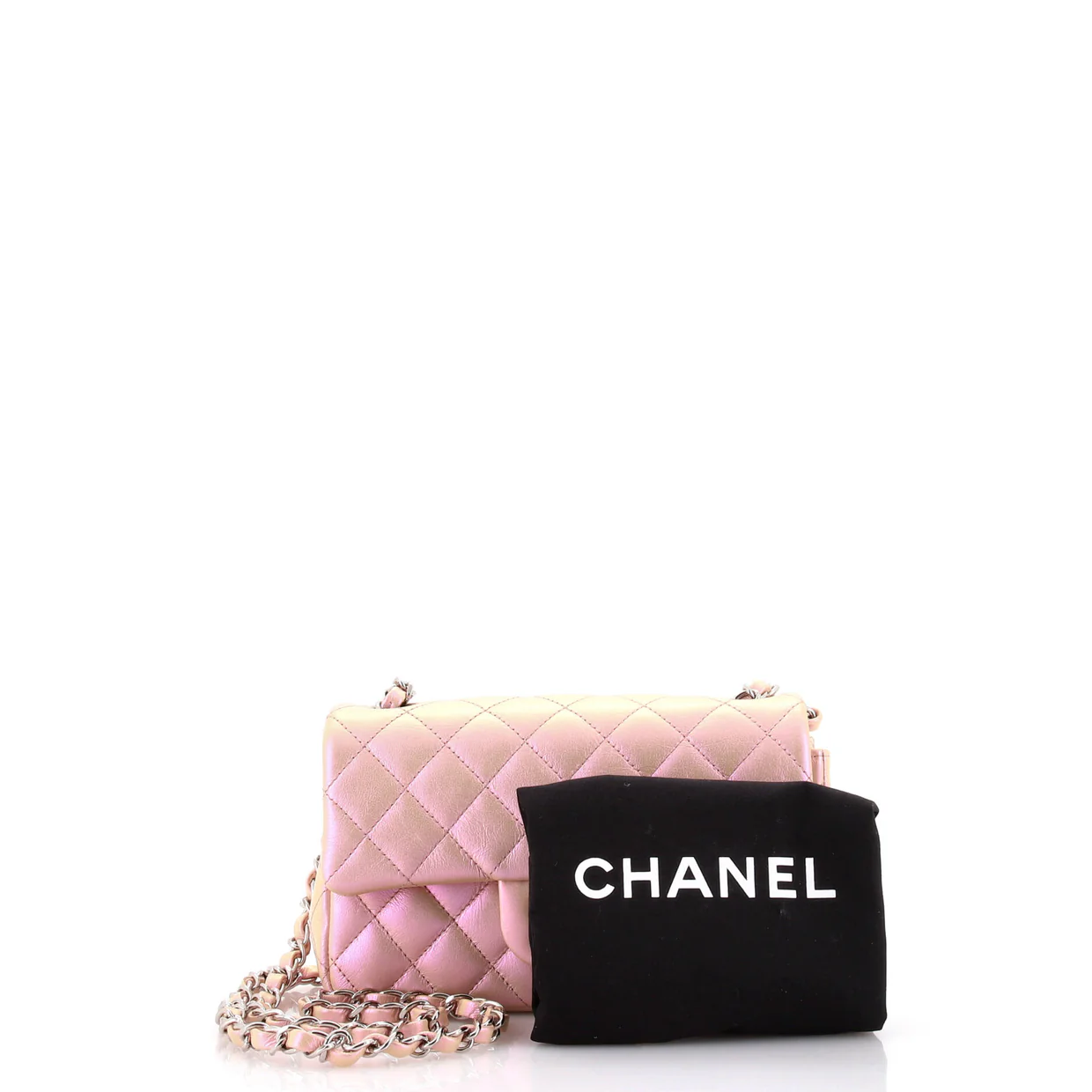 Classic Single Flap Bag Quilted Iridescent Calfskin Mini - Deep Luxury