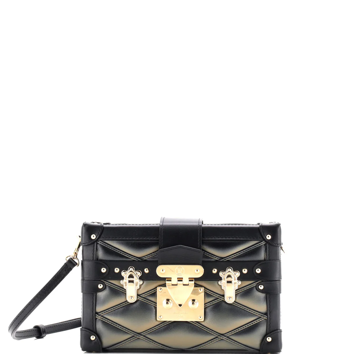 Petite Malle Handbag Malletage Leather - Deep Luxury