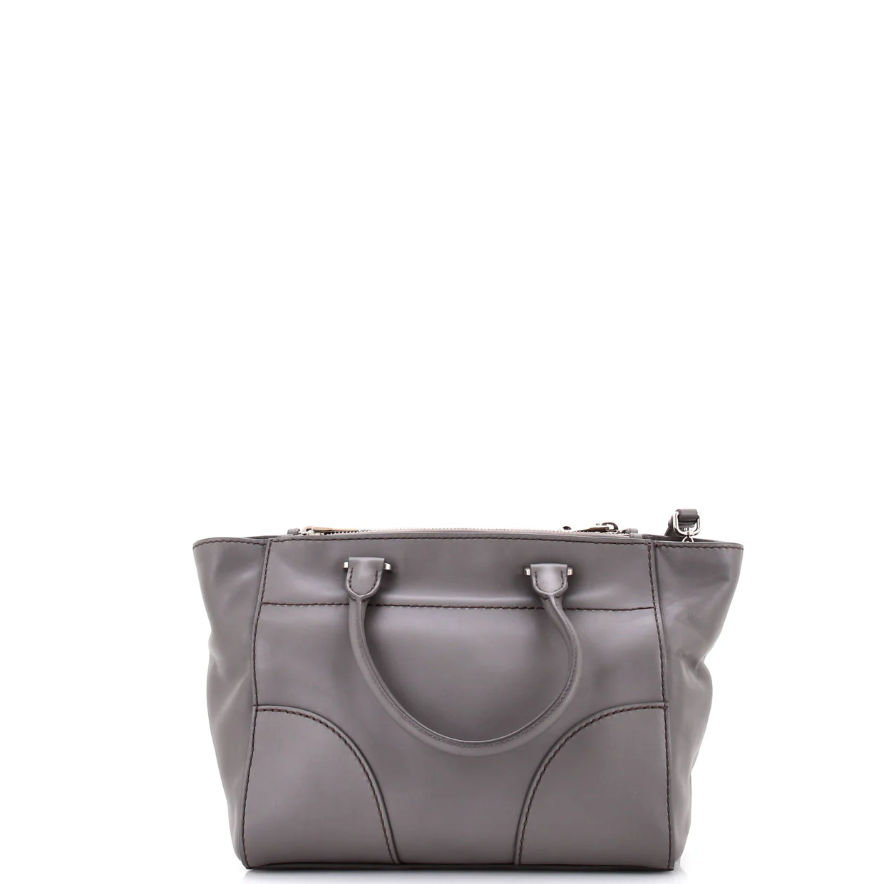 Twin Pocket Convertible Tote Stitched Leather Medium - Deep Luxury