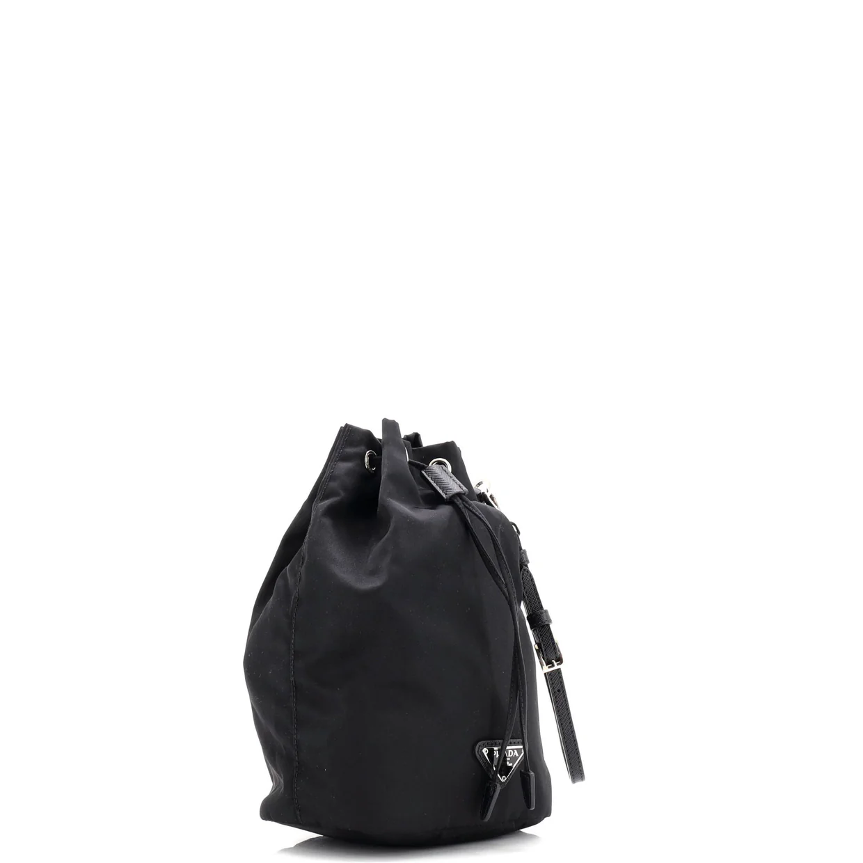 Drawstring Wristlet Bucket Bag Tessuto Small - Deep Luxury