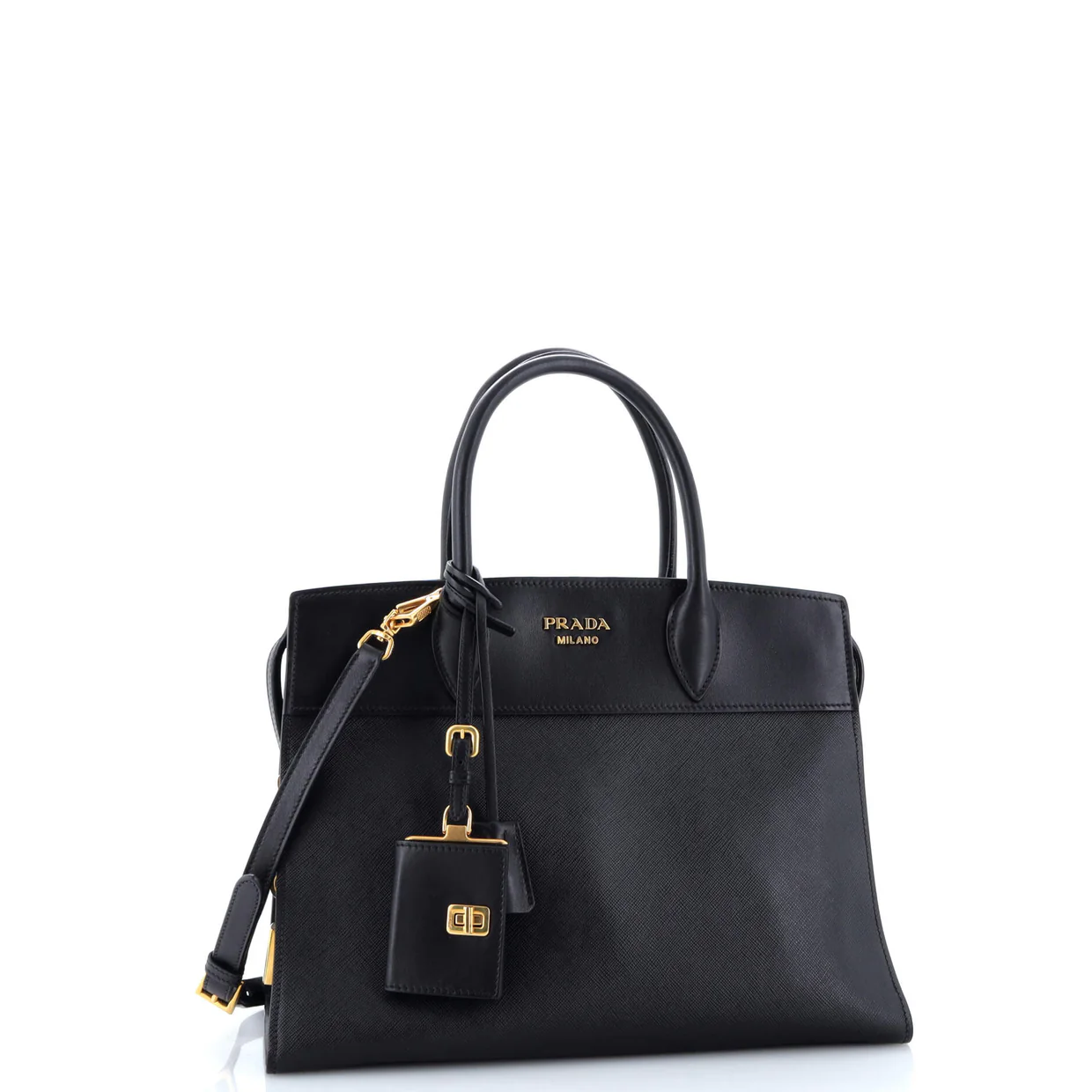 Esplanade Tote Saffiano with City Calf Medium - Deep Luxury