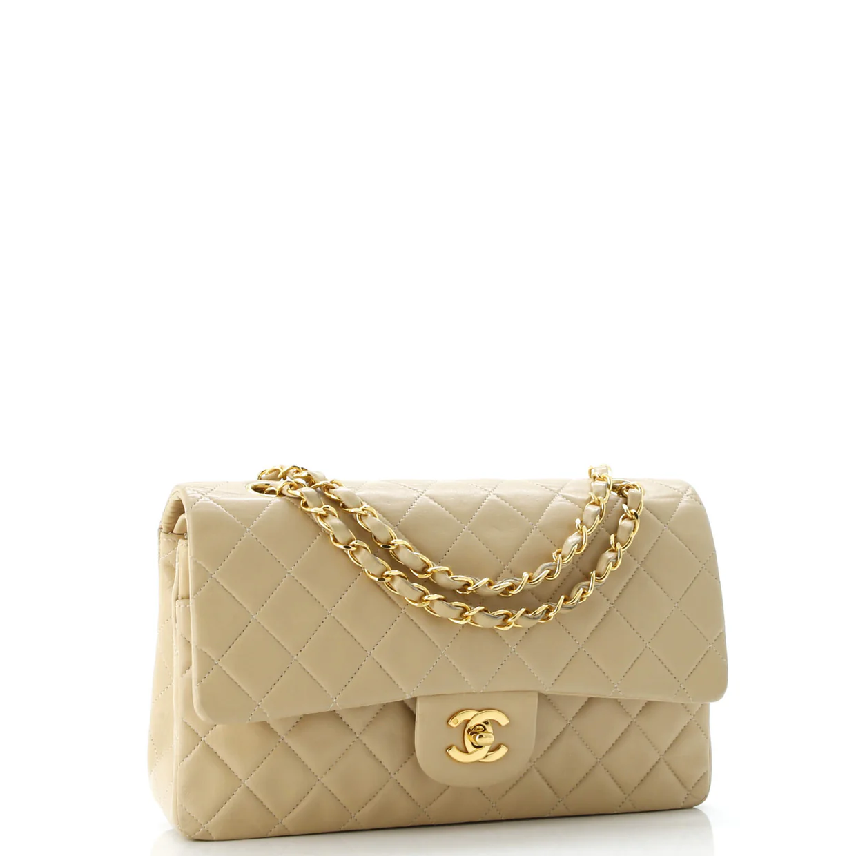 Vintage Classic Double Flap Bag Quilted Lambskin Medium - Deep Luxury