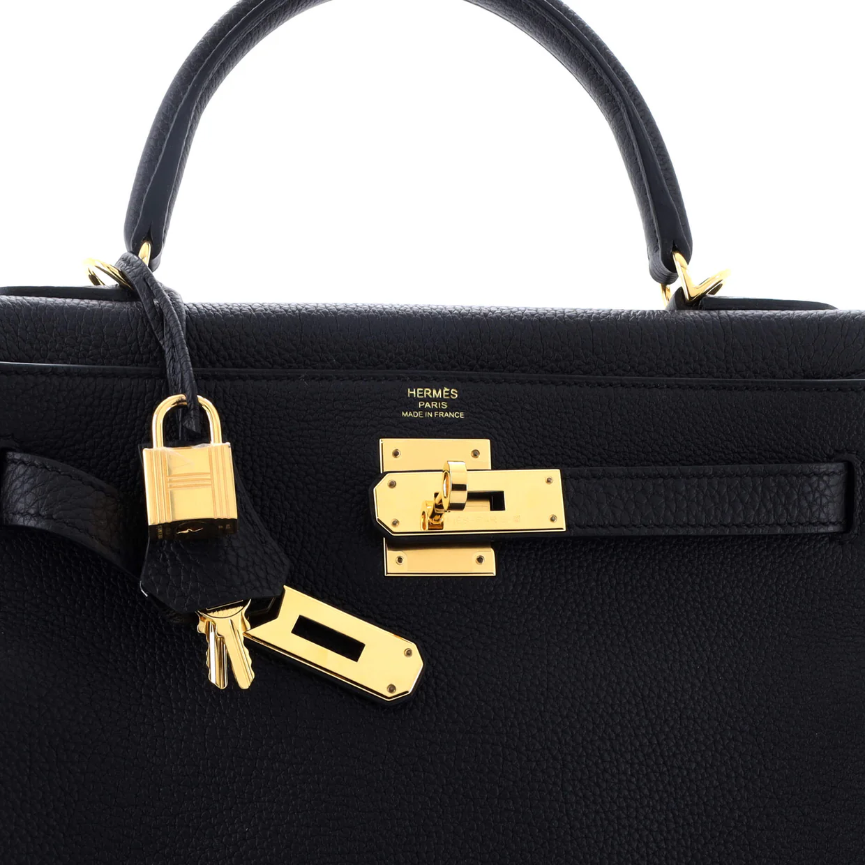 Kelly Handbag Noir Togo with Gold Hardware 28 - Deep Luxury