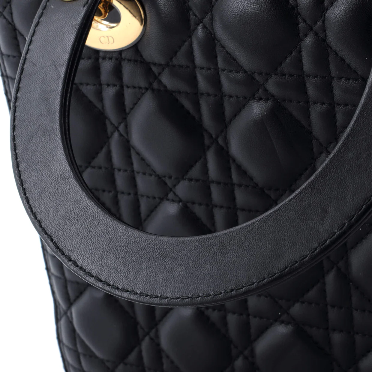 Lady Dior Bag Cannage Quilt Lambskin Medium - Deep Luxury