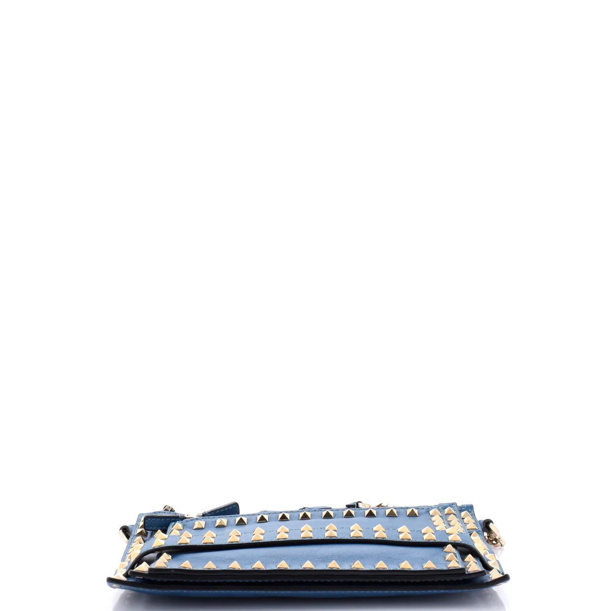 Rockstud Front Handle Flap Bag Leather Small - Deep Luxury