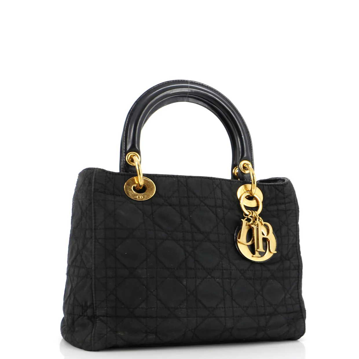 Vintage Lady Dior Bag Cannage Quilt Nylon Medium - Deep Luxury